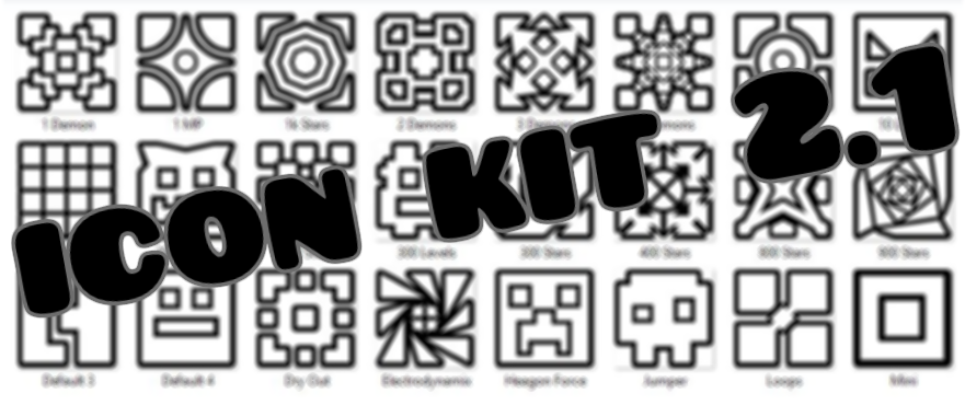 881x370 Download Icon Kit Geometry Dash Foxrat