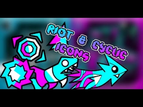 480x360 Geometry Dash Riot Cyclic Icons