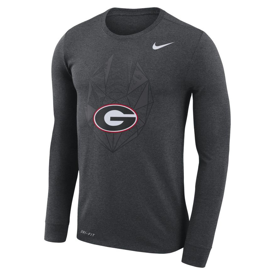 875x875 Men's Nike Georgia Bulldogs Dri Fit Football Icon Long Sleeve T
