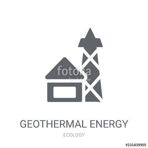 500x500 Geothermal Energy Icon Trendy Geothermal Energy Logo Concept