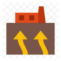 256x256 Geothermal Icon Of Flat Style