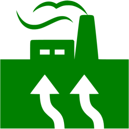 256x256 Green Geothermal Icon