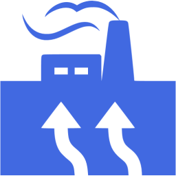 256x256 Royal Blue Geothermal Icon
