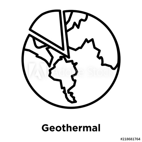 500x500 Geothermal Icon Isolated On White Background Modern And Editable