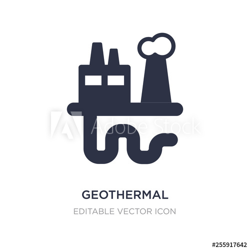 500x500 Geothermal Icon On White Background Simple Element Illustration