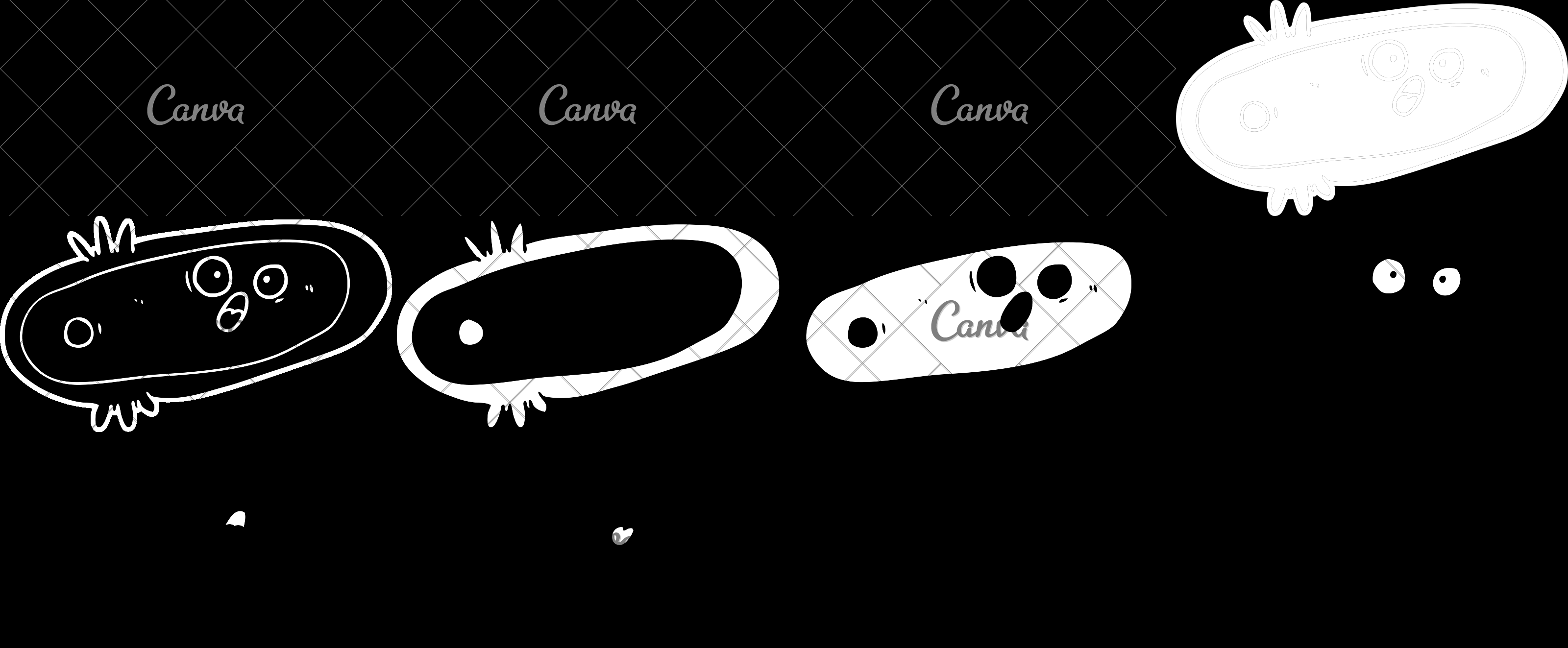 3200x1323 Cartoon Germ Vector Icon