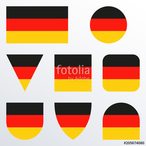500x500 Germany Flag Icon Set German Flag Button Or Badge In Different