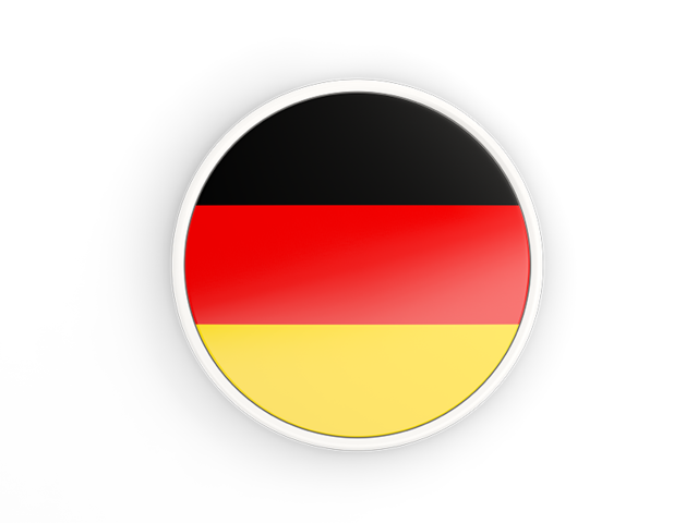 640x480 Round Icon With White Frame Illustration Of Flag Of Germany