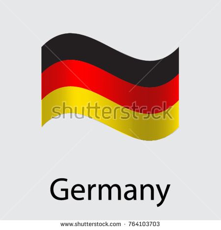 450x470 Wavy German Flag Icon On A Gray Background Vector Illustration
