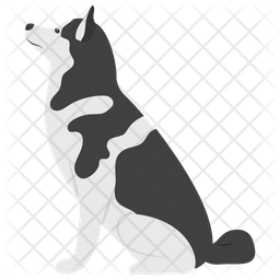 256x256 German Shepherd Icon Of Flat Style