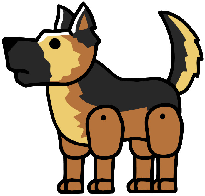 697x667 Scribblenauts German Shepherd Icons Png