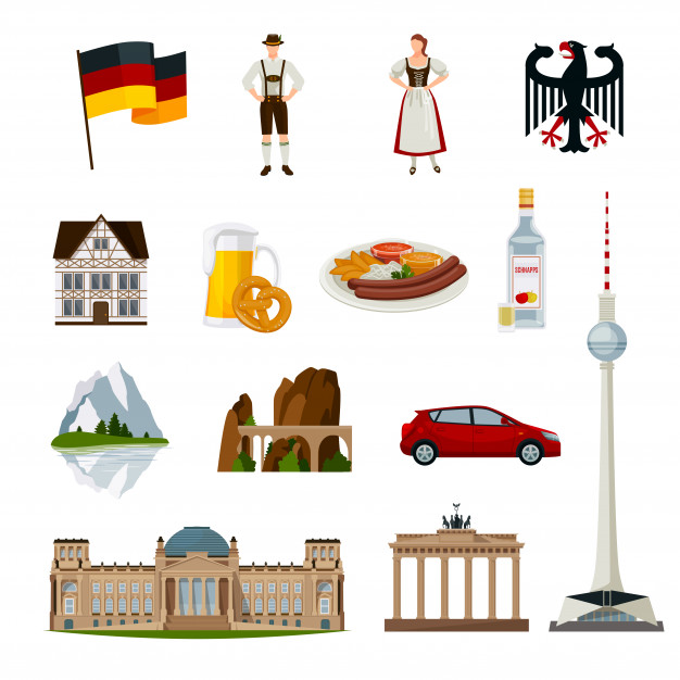 626x626 Germany Flat Icons Collection Vector Free Download