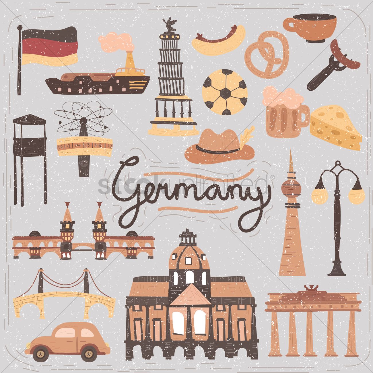 1300x1300 Germany Icon Collections Vector Image
