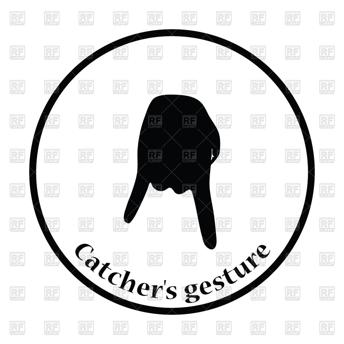 1200x1200 Baseball Catcher Gesture Icon Vector Image Of Icons And Emblems