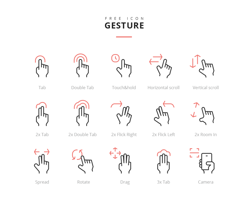 940x800 Free Gesture Icon