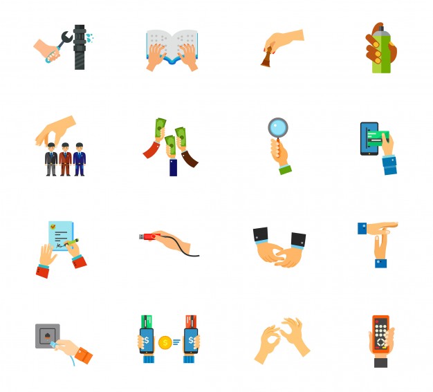 626x567 Gesture Icon Set Vector Free Download