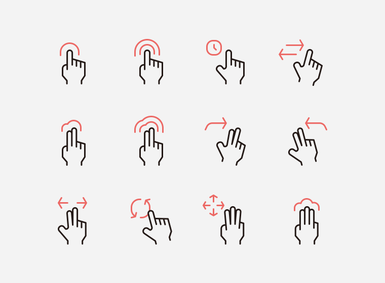 760x560 Hand Gestures Icons Iconstore