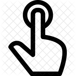 256x256 Touch, Response, Tap, Hand, Gesture Icon Of Line Style