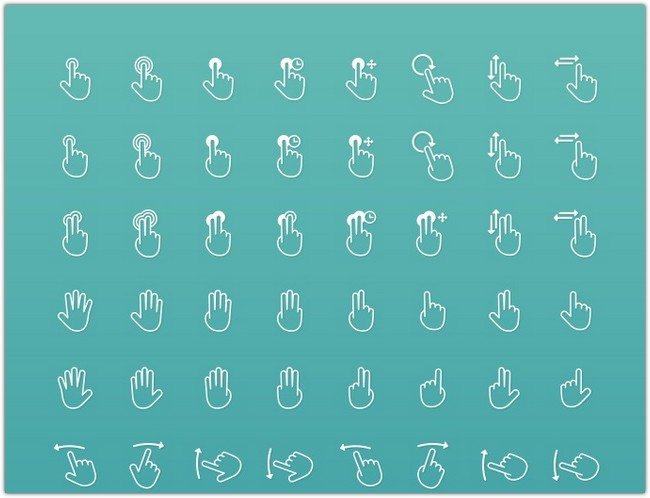 650x498 Free Touch Gesture Icon Packs