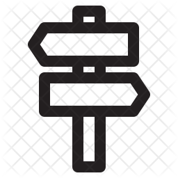 256x256 Directions Icon Of Line Style