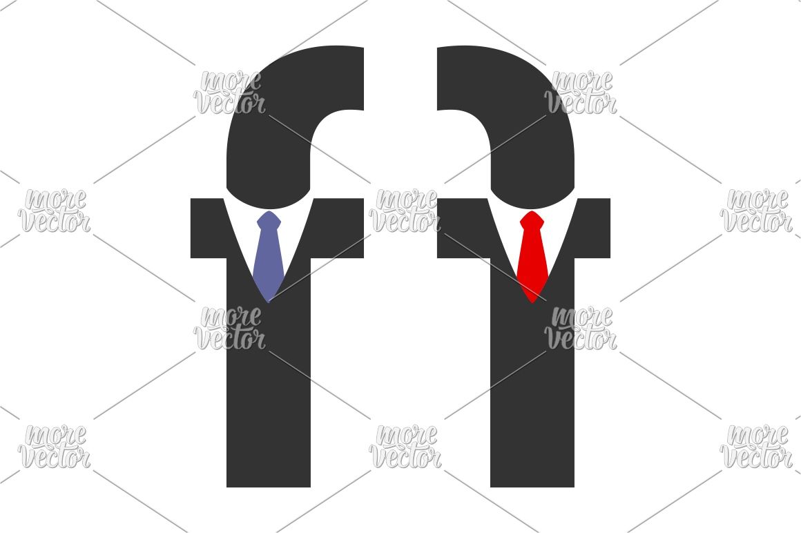 1160x772 Two Letter F Dressed In The Tie, Shirt And Suit Vector Flat Icon