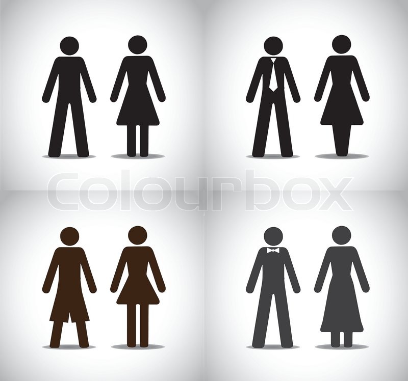 800x748 Well Dressed Man Woman Or Boy Girl Stock Vector Colourbox