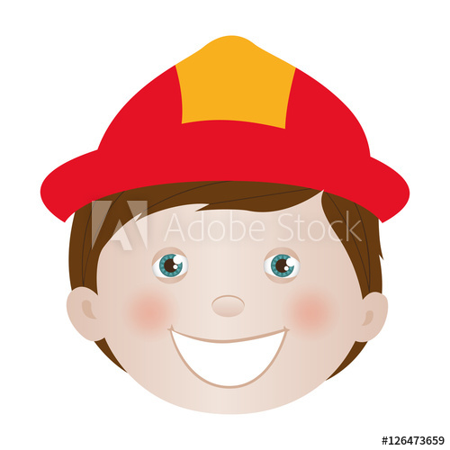 500x500 Child Dressed As Firefighter Icon Image Vector Illustration Design