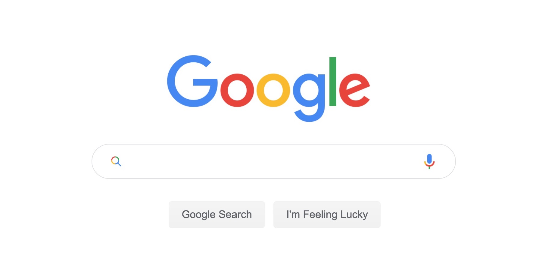 1800x900 Google Testing 'search' Button, Colorful Magnifying Glass Icon