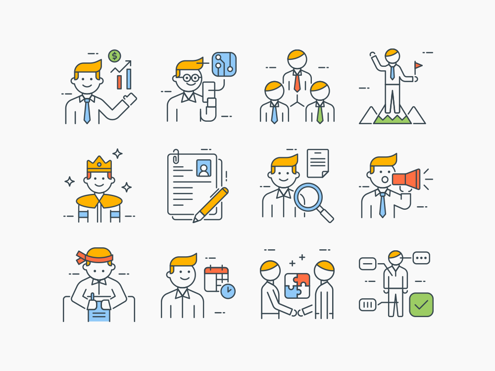 1000x750 Business People Icon Set Get Them Now!