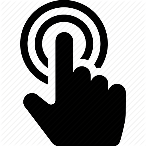 512x512 Digital Interaction, Link, Pointer, Screen, Technology, Touch Icon