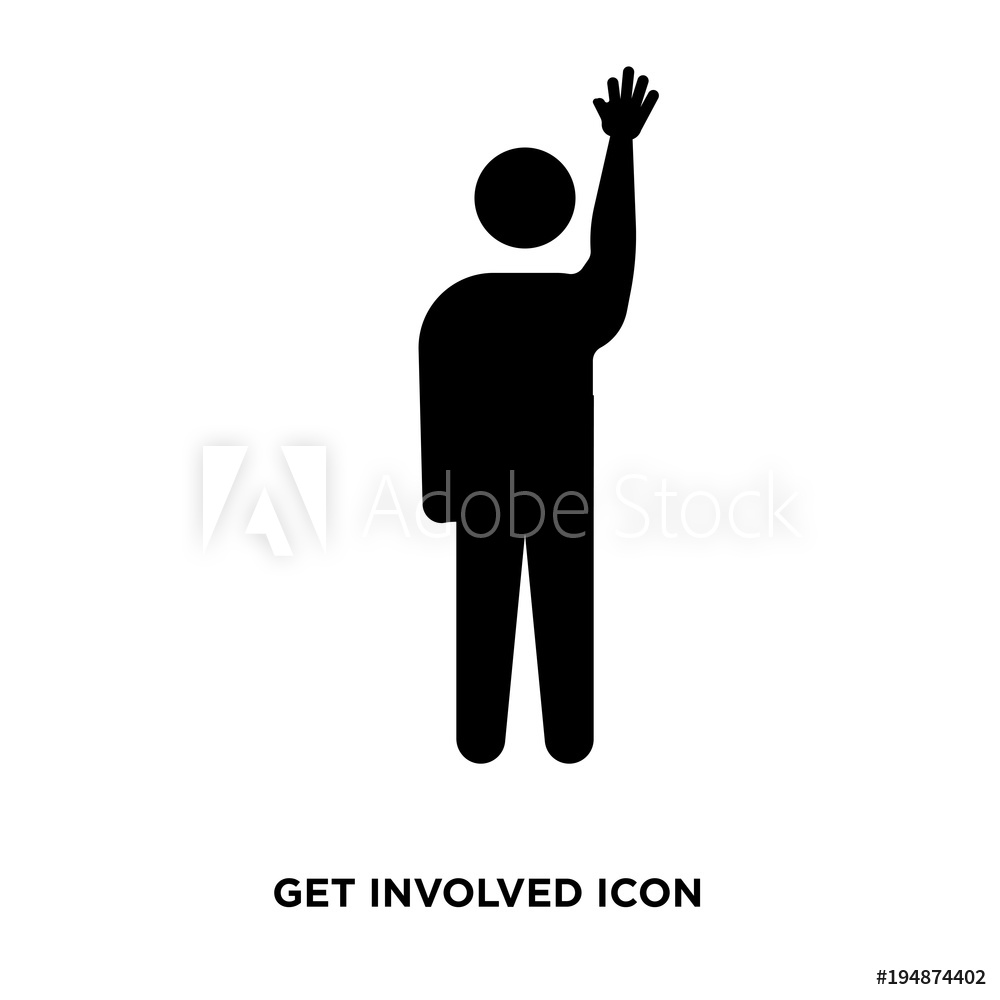 1000x1000 Photo Art Print Get Involved Icon Isolated On White Background