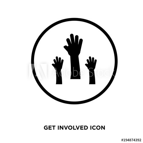 500x500 Get Involved Icon Isolated On White Background For Your Web