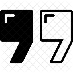 256x256 Double Quote Icon Of Glyph Style