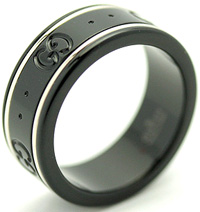 200x212 Kaminorth Shop Gucci Ring Gucci Ring Black Gg Icon Engraved White