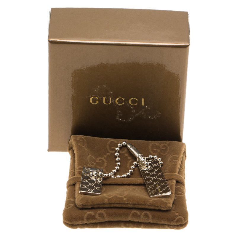 800x800 Buy Gucci Icon Gg Tags Sterling Silver Key Ring