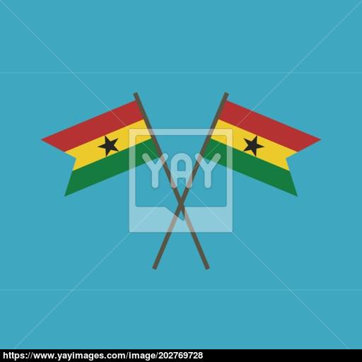 512x512 Ghana Flag Icon In Flat Design Vector