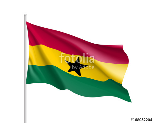 500x400 Ghana Flag Illustration Of African Country Waving Flag