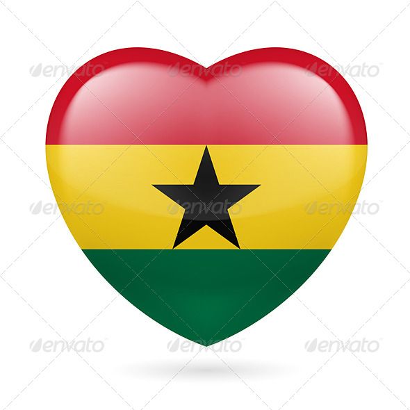 590x590 Heart Icon Of Ghana Fonts Logos Icons Ghana, Heart, Flag Colors