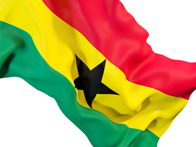 640x480 Waving Flag Closeup Illustration Of Flag Of Ghana