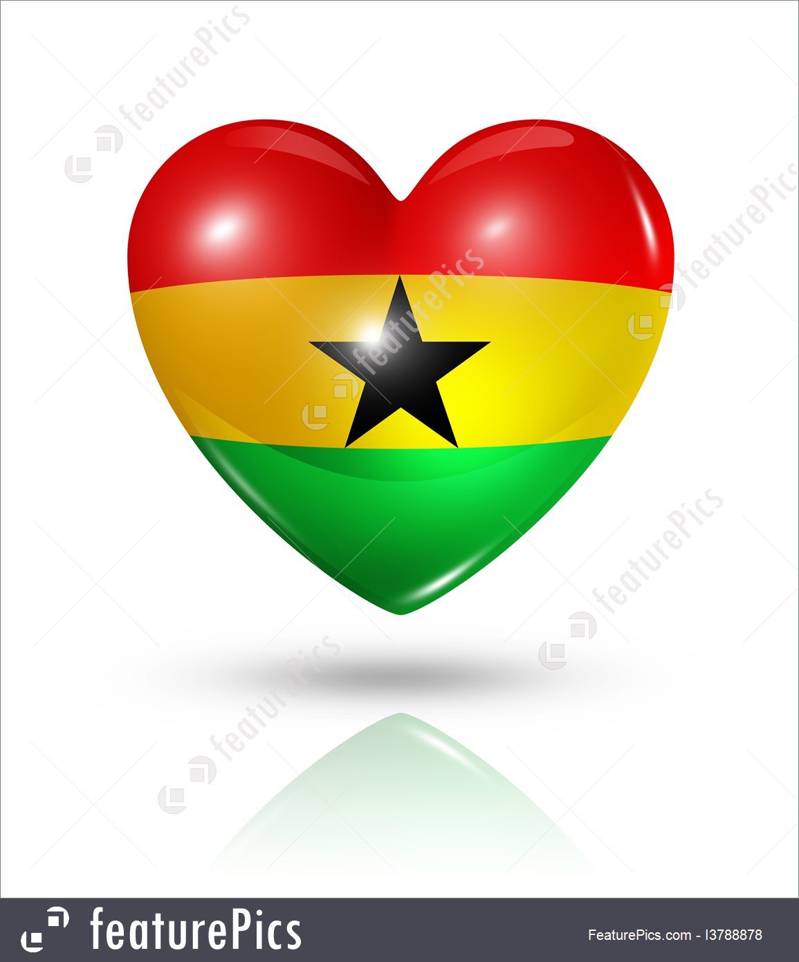 1155x1392 Flags Love Ghana, Heart Flag Icon