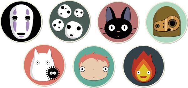 600x281 Studio Ghibli Icon Set Anime Studio Ghibli, Icon Set, Ghibli