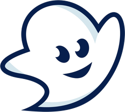Cute Cartoon Ghost Icon Sticker 250x224 Cute Cartoon Ghost Icon Sticker