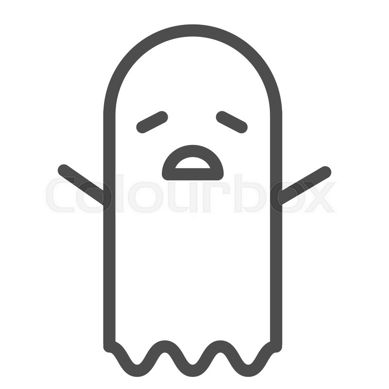 Spooky Ghost Line Icon Halloween Stock Vector Colourbox 800x800 Spooky Ghost Line Icon Halloween Stock Vector Colourbox
