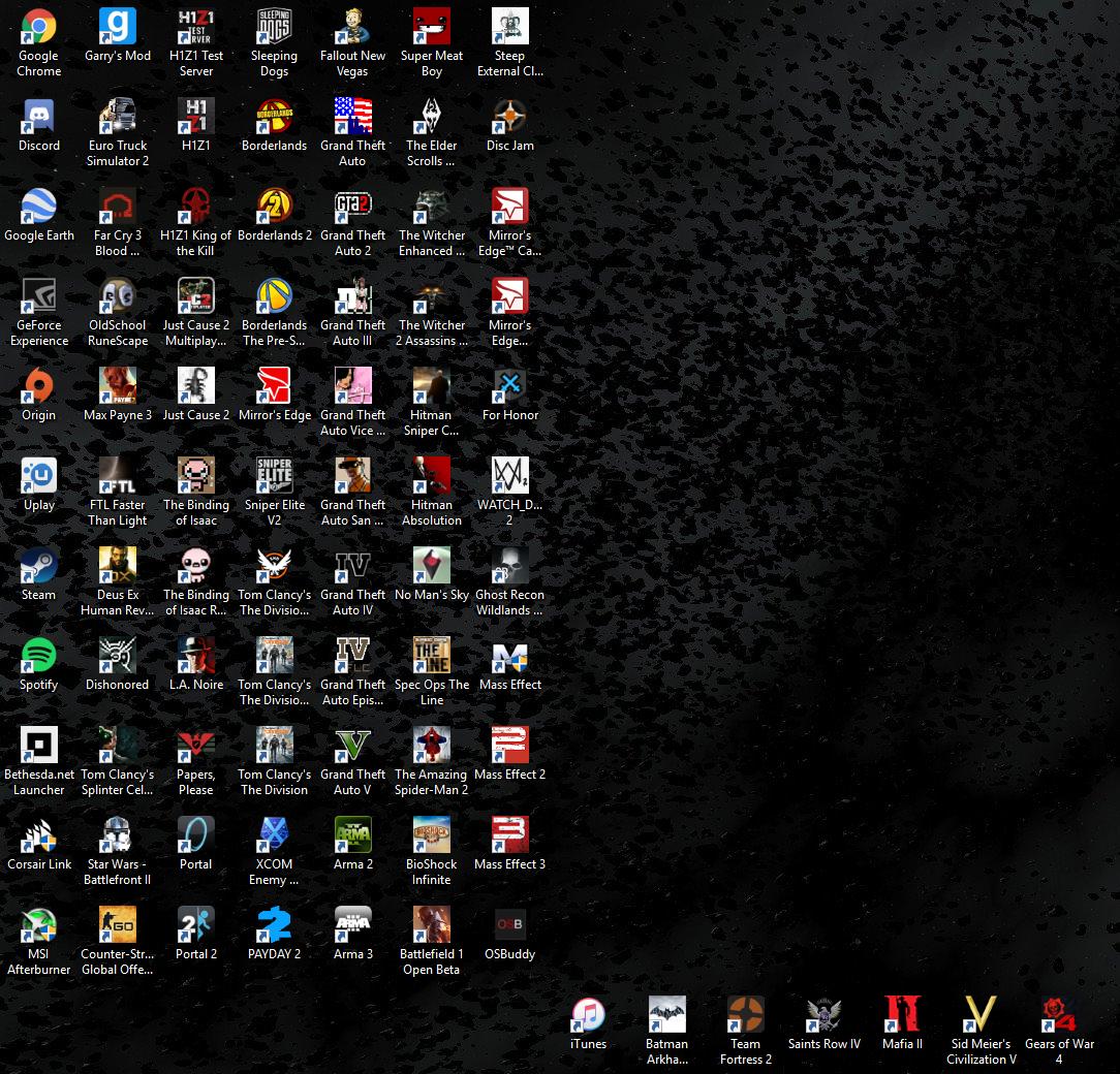 1084x1040 Bottom Row Of Desktop Icons Have Moved Every Time I Launch
