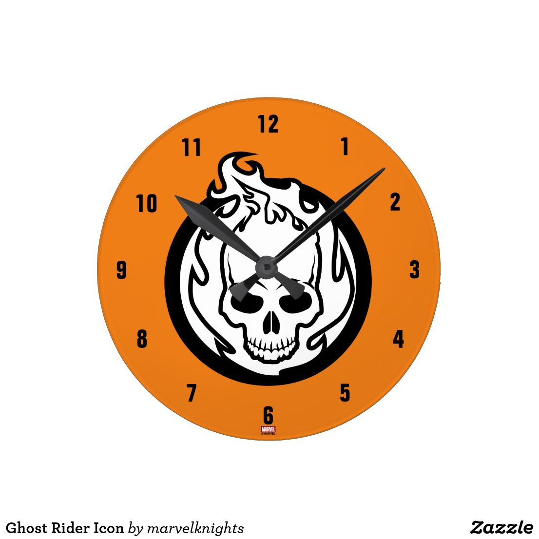 1106x1106 Ghost Rider Icon Round Clock Ghost Rider Clock