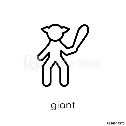 500x500 Giant Icon Trendy Modern Flat Linear Vector Giant Icon On White