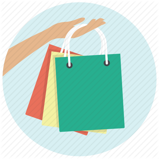512x512 Shopping, Sale, Purchases, Hand, Paper Bags, Shop, Gift Bags Icon