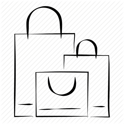 512x512 Bags, Gift Bags, Hand Drawn, Paper Bags, Shopping Icon