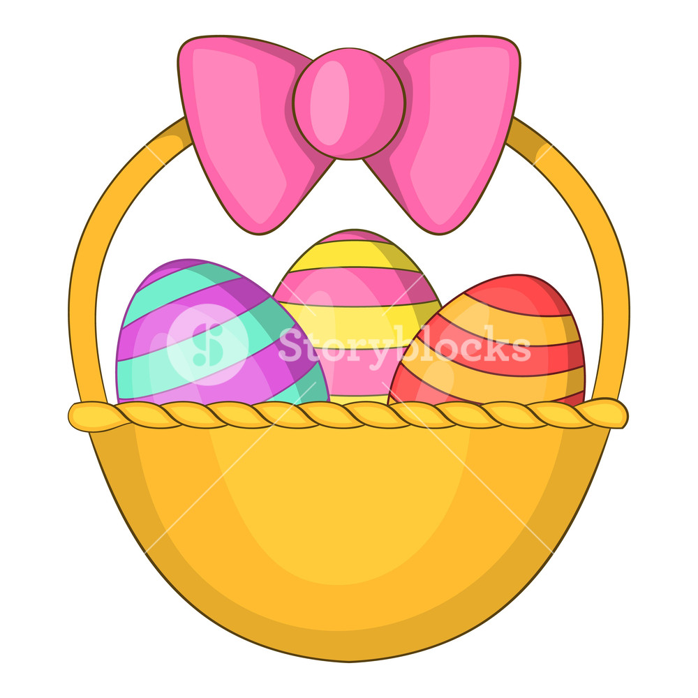 1000x1000 Easter Basket Icon Cartoon Illustration Of Easter Basket Icon