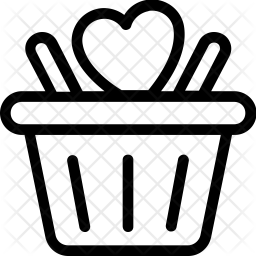 256x256 Gift Basket Icon Of Line Style